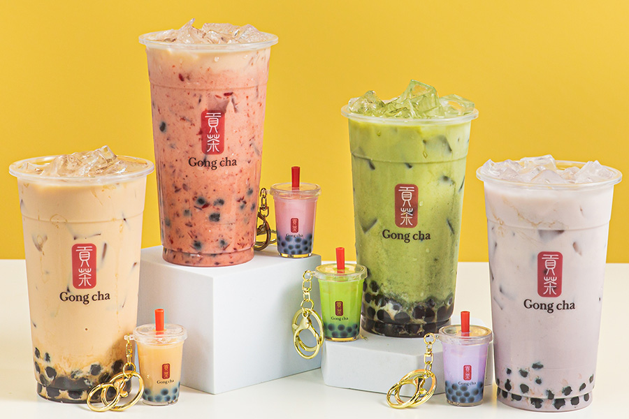 Gong Cha bubble tea assortment